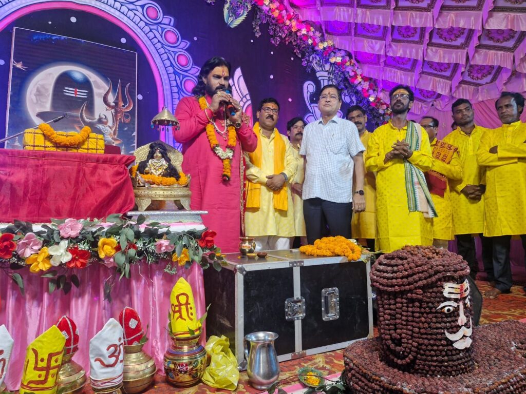 kshititech ग्राम टेमर में शिव महापुराण का आयोजन, नगरपालिका अध्यक्ष श्याम सुंदर अग्रवाल ने लिया आशीर्वाद